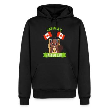 Kanada Wahrzeichen Ahorn swag Geschenk Biber Bier - Männer Premium Bio Hoodie - Schwarz - Vorne - Nico (187cm)