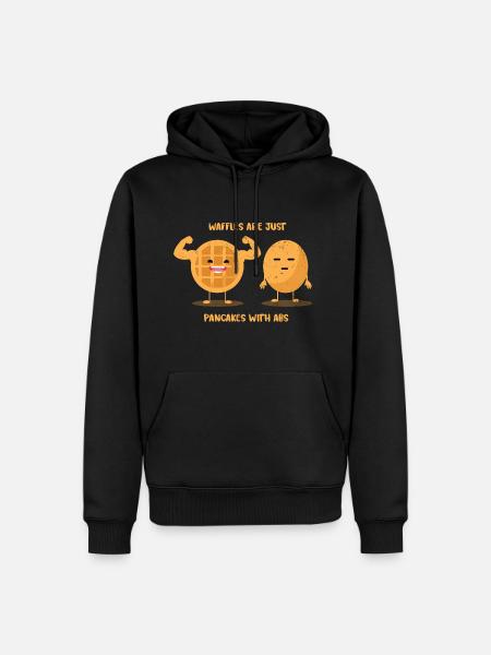 Waffel - Männer Premium Bio Hoodie - Schwarz