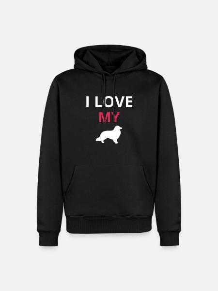 Border Collie - Men’s Premium Organic Hoodie - black