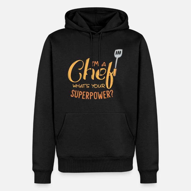 Chef Koch - Männer Premium Bio Hoodie - Schwarz