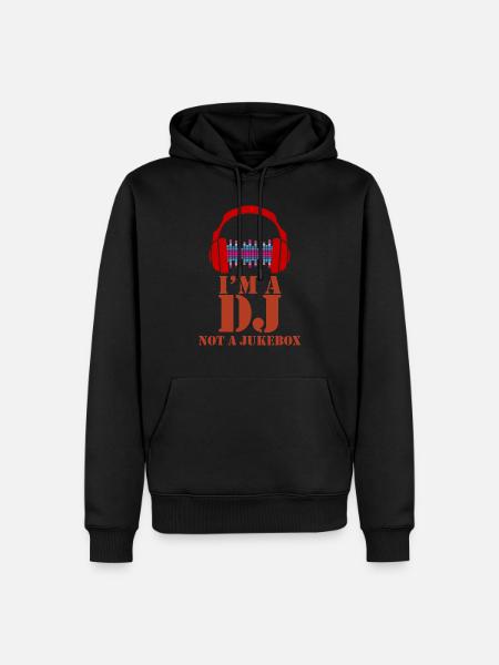 DJ - Männer Premium Bio Hoodie - Schwarz