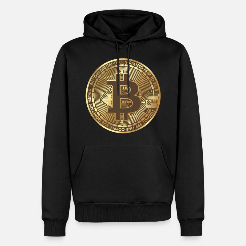 Rich Bitcoin - Sweat à capuche Premium bio Homme - noir