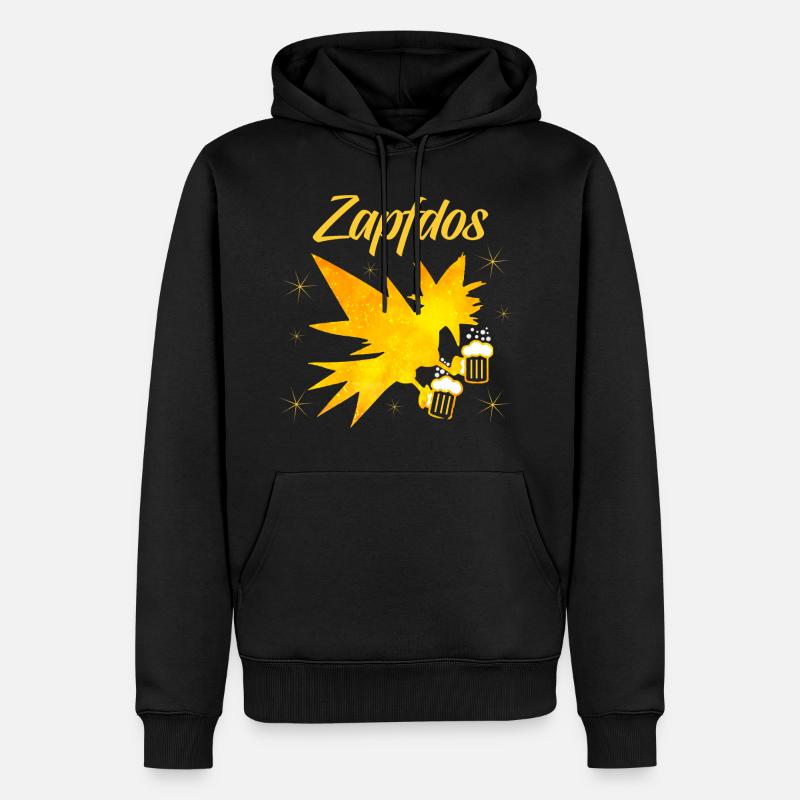 Zapfdos Bier Feiern - Männer Premium Bio Hoodie - Schwarz