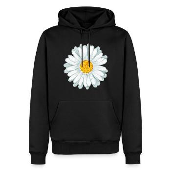 marguerite - Sweat à capuche Premium bio Homme - noir - Devant - Nico (187cm)