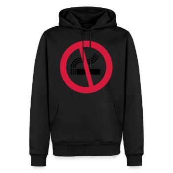 Rauchen Verboten - Männer Premium Bio Hoodie - Schwarz - Vorne - Nico (187cm)