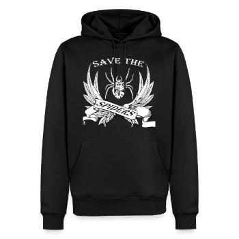 Spinne - Männer Premium Bio Hoodie - Schwarz - Vorne - Nico (187cm)