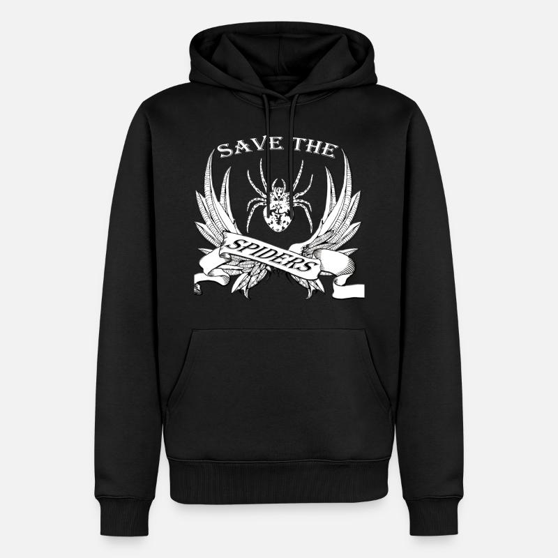 Spinne - Männer Premium Bio Hoodie - Schwarz