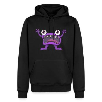 Monster cartoon eyes gift halloween funny - Men’s Premium Organic Hoodie - black - Front - Nico (187cm)