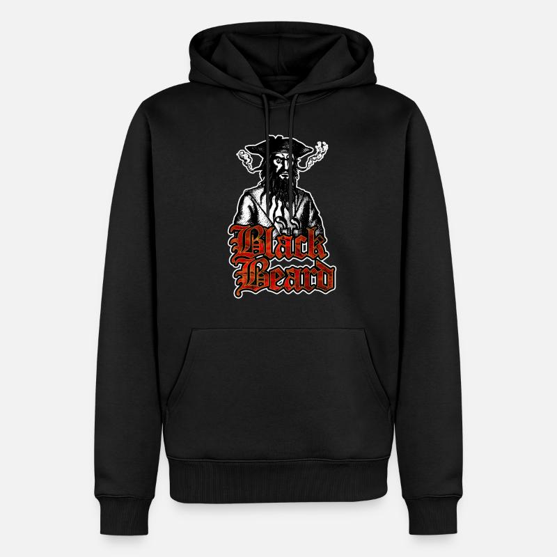Pirate Blackbeard - Capitaine Blackbeard - Sweat à capuche Premium bio Homme - noir
