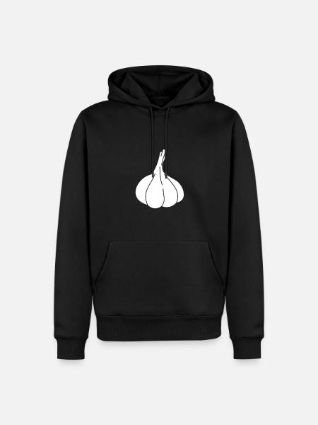 garlic - Men’s Premium Organic Hoodie - black