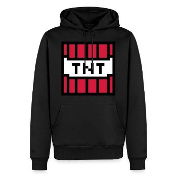 ordinateur pixel rétro jeu nerd joué - Sweat à capuche Premium bio Homme - noir - Devant - Nico (187cm)