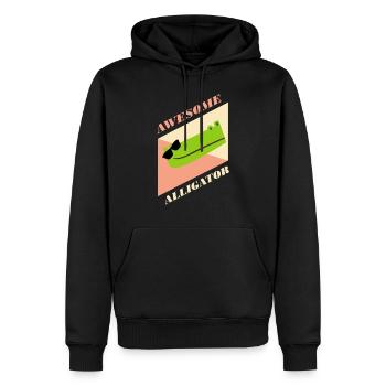 Alligator - Männer Premium Bio Hoodie - Schwarz - Vorne - Nico (187cm)