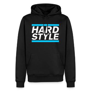 Hardstyle - Men’s Premium Organic Hoodie - black - Front - Nico (187cm)