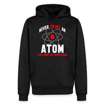 Atom Chemie Physik - Männer Premium Bio Hoodie - Schwarz - Vorne - Nico (187cm)