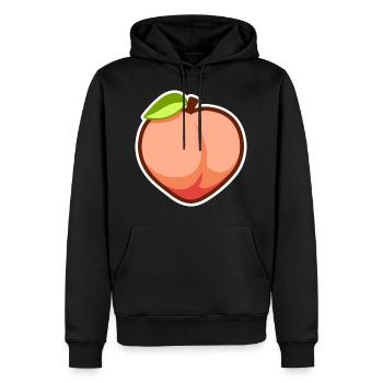 Pfirsich Essen Fitness Frauen Hintern Lustig Vegan - Männer Premium Bio Hoodie - Schwarz - Vorne - Nico (187cm)