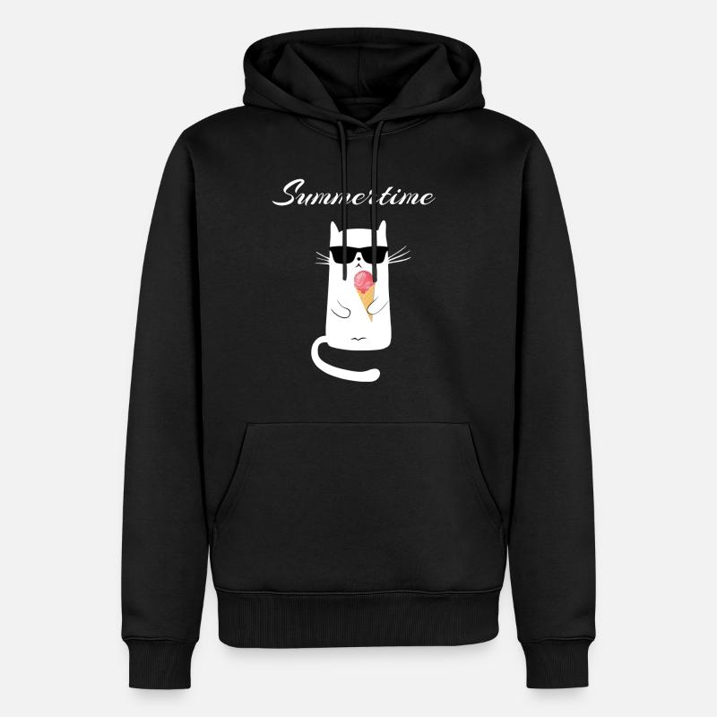 été - Sweat à capuche Premium bio Homme - noir
