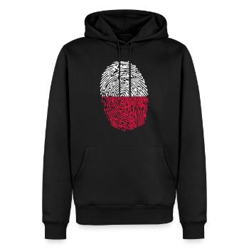 Polska - Männer Premium Bio Hoodie - Schwarz - Vorne - Nico (187cm)