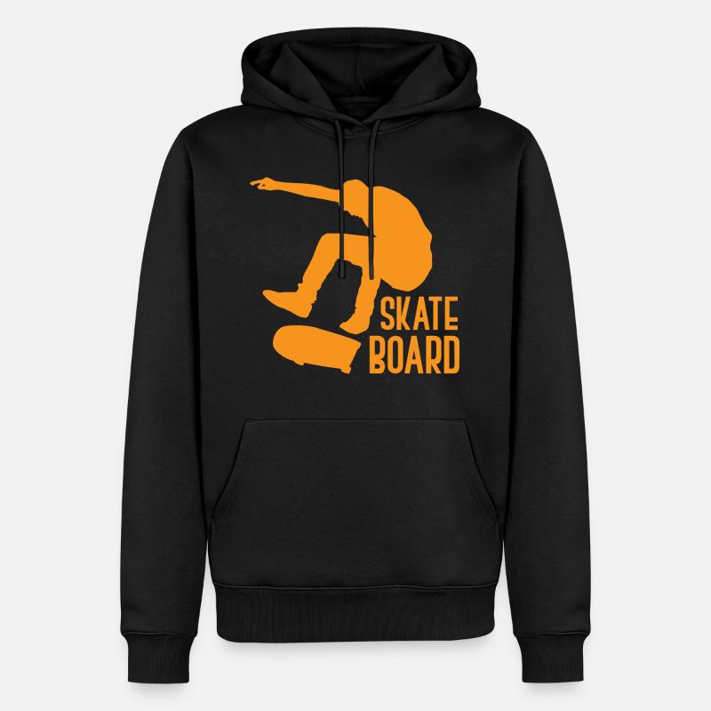 skateboard - Sweat à capuche Premium bio Homme - noir