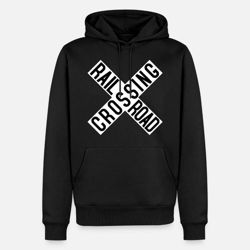 Bahnhof - Männer Premium Bio Hoodie - Schwarz