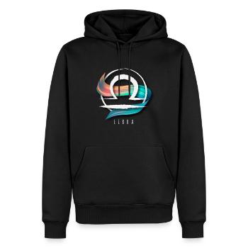Cadeau Horoscope Zodiac Libra - Sweat à capuche Premium bio Homme - noir - Devant - Nico (187cm)