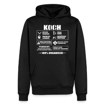 Koch Beruf - cooles Kochshirt für Köche - Männer Premium Bio Hoodie - Schwarz - Vorne - Nico (187cm)