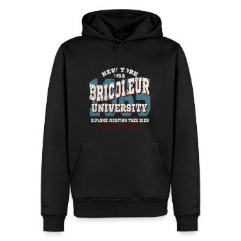 handyman graduated - Men’s Premium Organic Hoodie - black - Front - Nico (187cm)