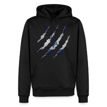 Israël - Sweat à capuche Premium bio Homme - noir - Devant - Nico (187cm)