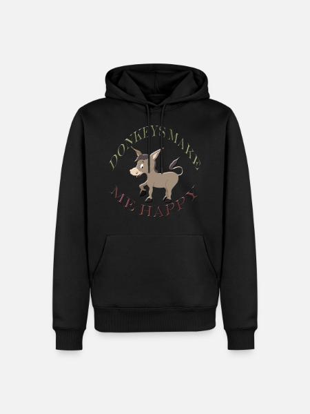 Esel - Männer Premium Bio Hoodie - Schwarz