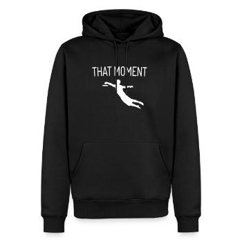 Ultimate Frisbee Moments - Men’s Premium Organic Hoodie - black - Front - Nico (187cm)
