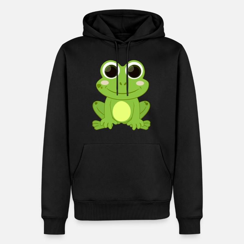 grenouille - Sweat à capuche Premium bio Homme - noir