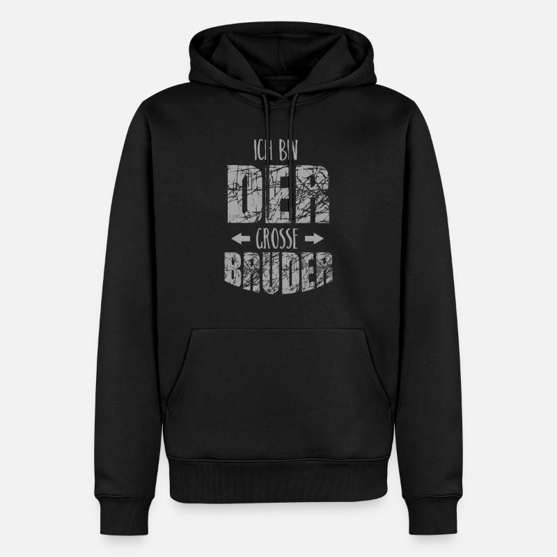 Grand frère - Sweat à capuche Premium bio Homme - noir