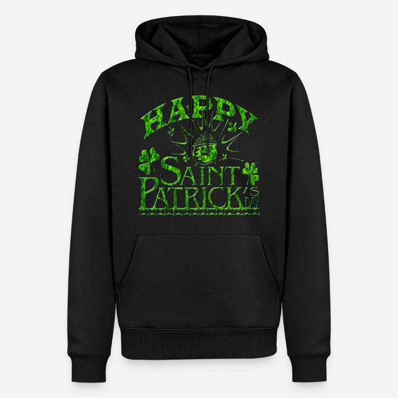 St Patricks Day - Männer Premium Bio Hoodie - Schwarz