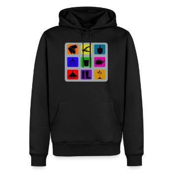 jardinage - Sweat à capuche Premium bio Homme - noir - Devant - Nico (187cm)