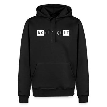 DONT QUIT DO IT - Männer Premium Bio Hoodie - Schwarz - Vorne - Nico (187cm)