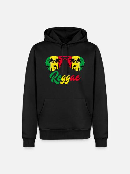 reggae - Men’s Premium Organic Hoodie - black