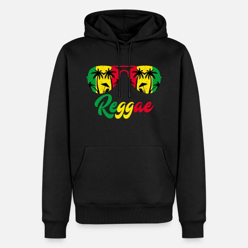 Reggae - Männer Premium Bio Hoodie - Schwarz