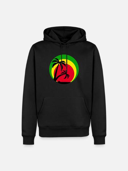 Reggae - Männer Premium Bio Hoodie - Schwarz