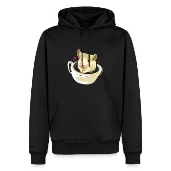 Cadeau pour animal domestique rongeur chinchilla amérique du sud - Sweat à capuche Premium bio Homme - noir - Devant - Nico (187cm)