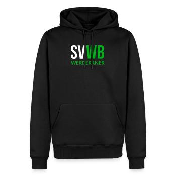 Football de brême - Sweat à capuche Premium bio Homme - noir - Devant - Nico (187cm)
