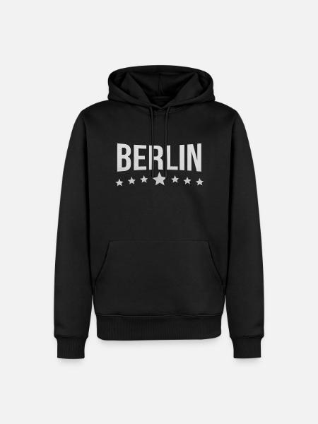 Berlin - Sweat à capuche Premium bio Homme - noir
