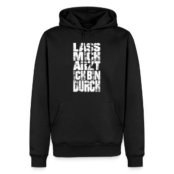 Lass mich Arzt ich bin durch Techno Shirt - Männer Premium Bio Hoodie - Schwarz - Vorne - Nico (187cm)