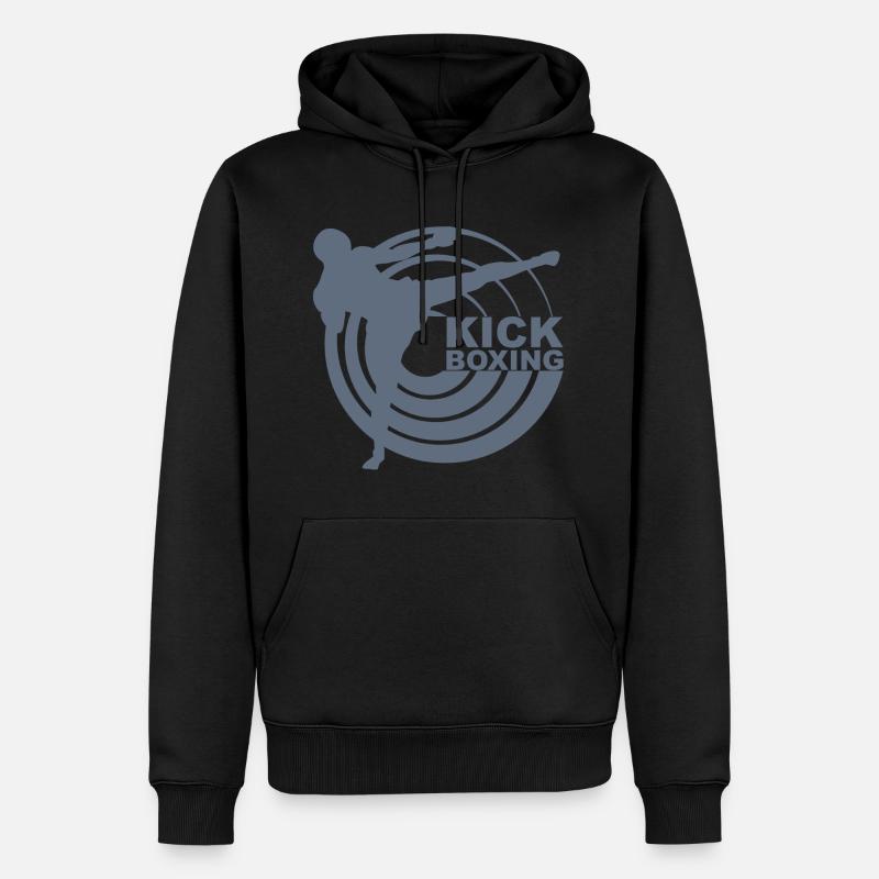 Kickboxen - Männer Premium Bio Hoodie - Schwarz