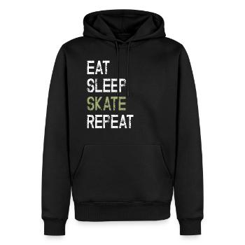 Skateboarder Skateboarden Skater Skaten Geschenk - Männer Premium Bio Hoodie - Schwarz - Vorne - Nico (187cm)