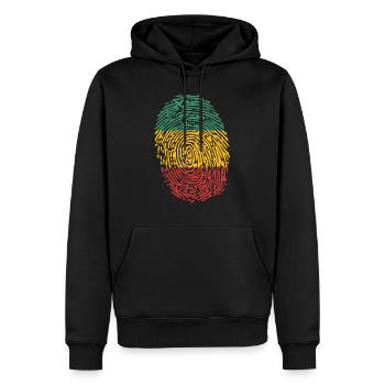 Rasta - Men’s Premium Organic Hoodie - black - Front - Nico (187cm)