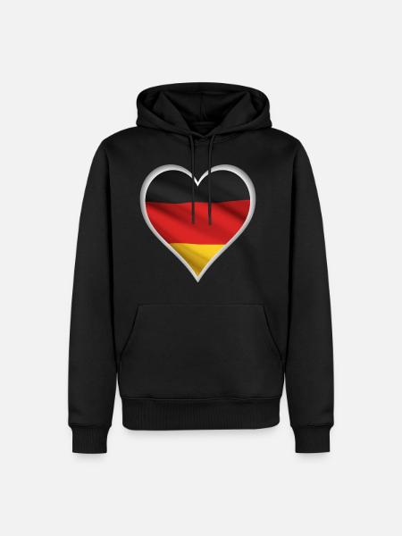 Germany heart shirt - Men’s Premium Organic Hoodie - black