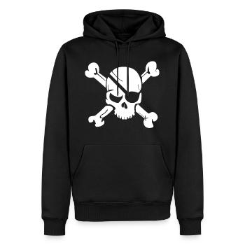 Mort crâne tête crâne - Sweat à capuche Premium bio Homme - noir - Devant - Nico (187cm)