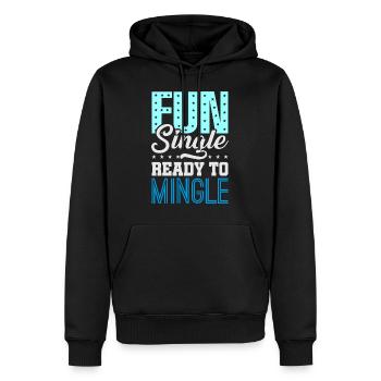 Fun Single Ready To Mingle - Sweat à capuche Premium bio Homme - noir - Devant - Nico (187cm)