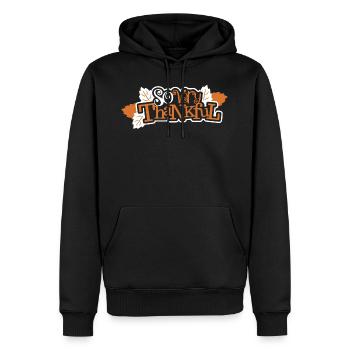 action de grâces - Sweat à capuche Premium bio Homme - noir - Devant - Nico (187cm)