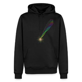 Explosive Sternschnuppe mit leuchtenden Farben - Männer Premium Bio Hoodie - Schwarz - Vorne - Nico (187cm)