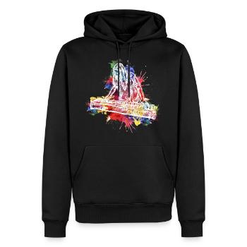 Keyboarder - Männer Premium Bio Hoodie - Schwarz - Vorne - Nico (187cm)